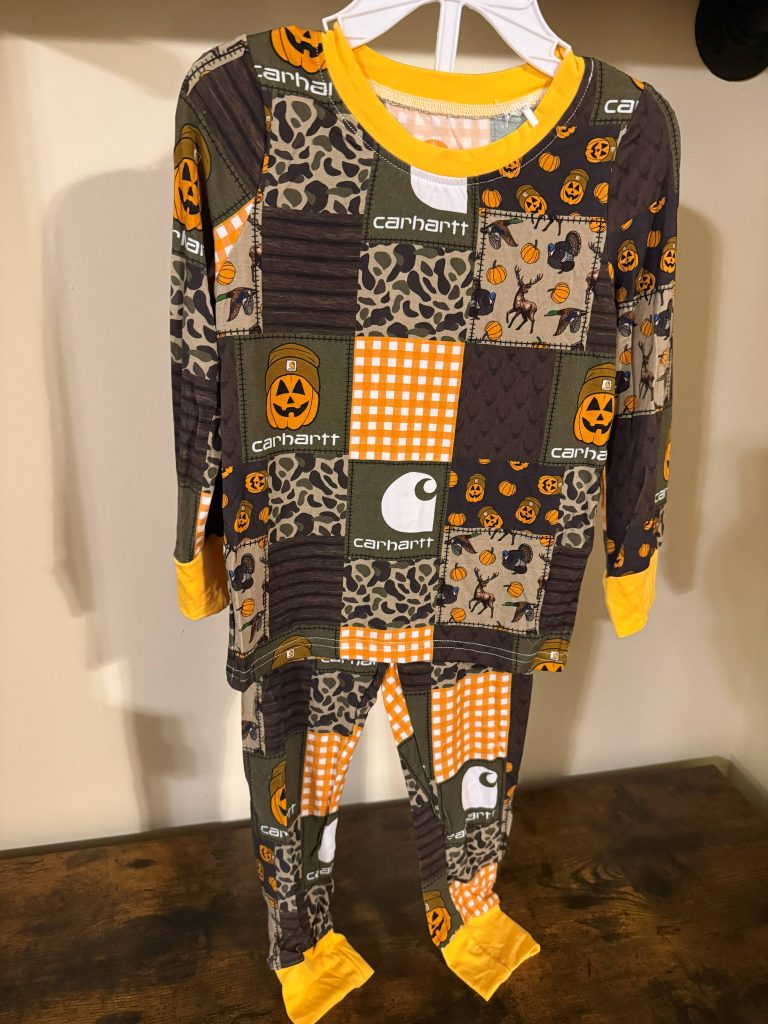 Hunting Fall Camo Patch Long Sleeve Set