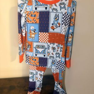 Blue Dog Patch Work Toddler Set